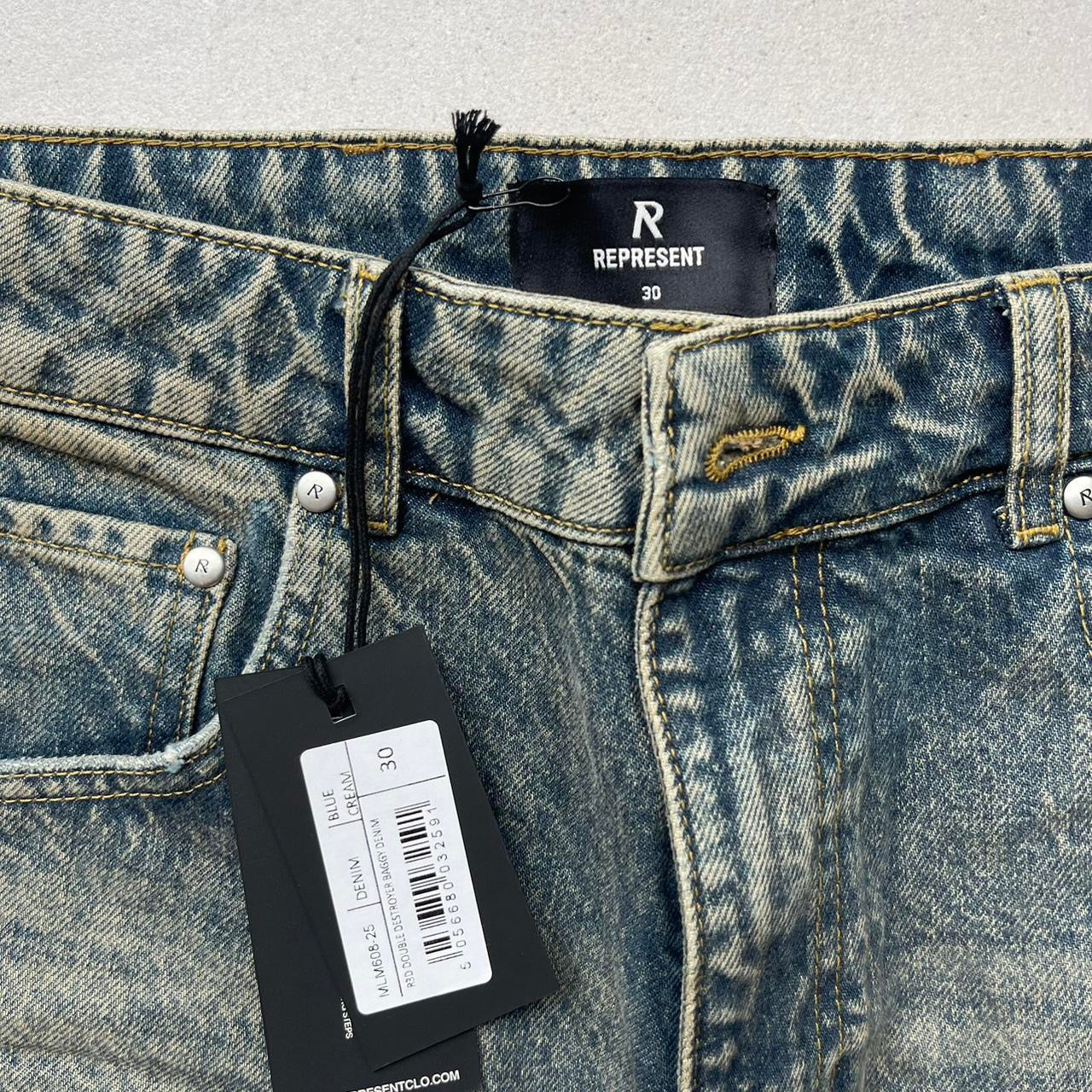 Represent R3d Double Destroyer Baggy Denim Jeans