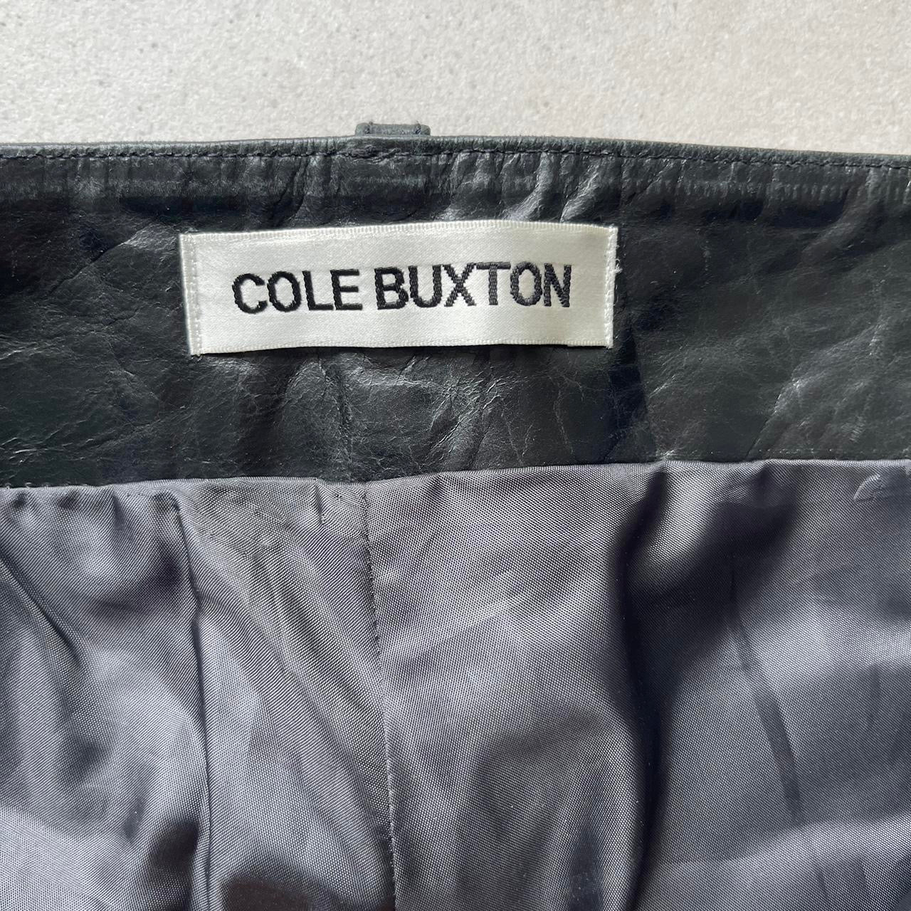 Cole Buxton Leather Stacked Carpenter Pants