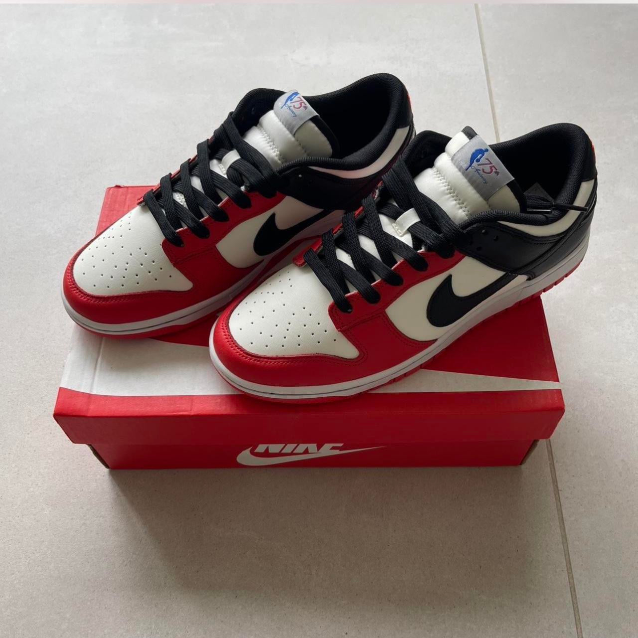 NIKE DUNK LOW RETRO EMB - Sail/Black/Red
