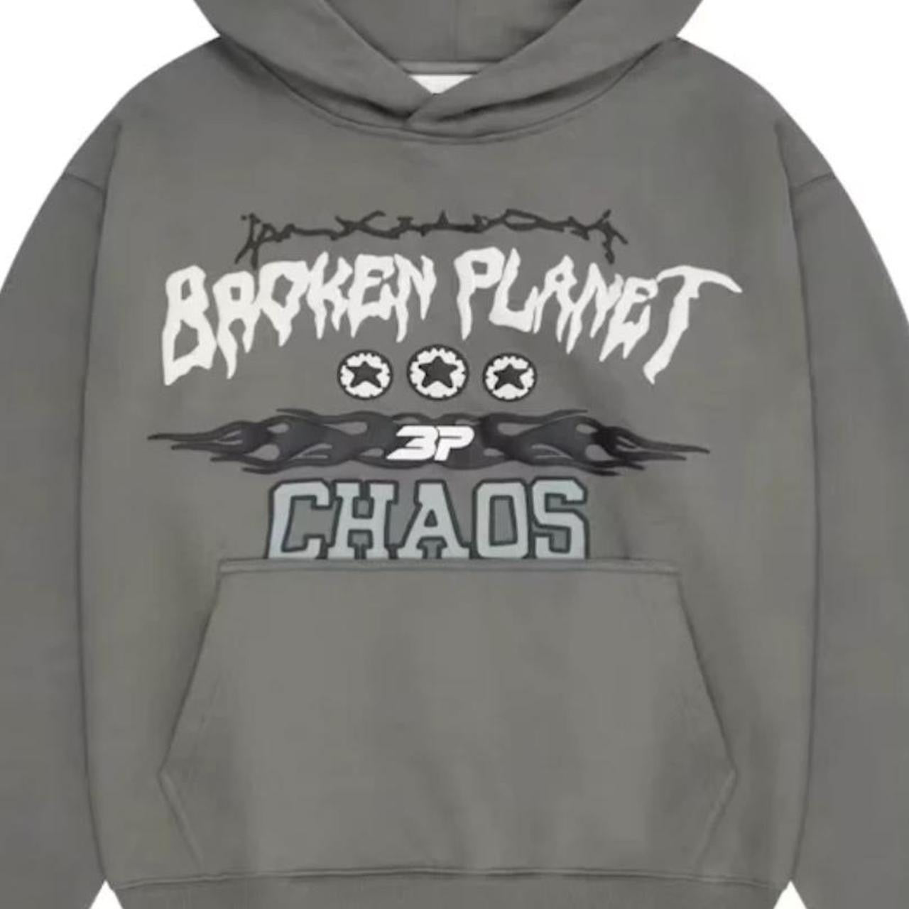 Broken Planet Chaos Hoodie Gunmetal Grey