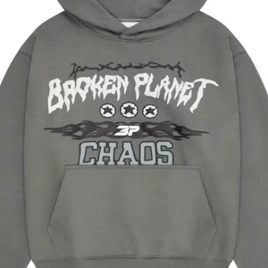 Broken Planet Chaos Hoodie Gunmetal Grey