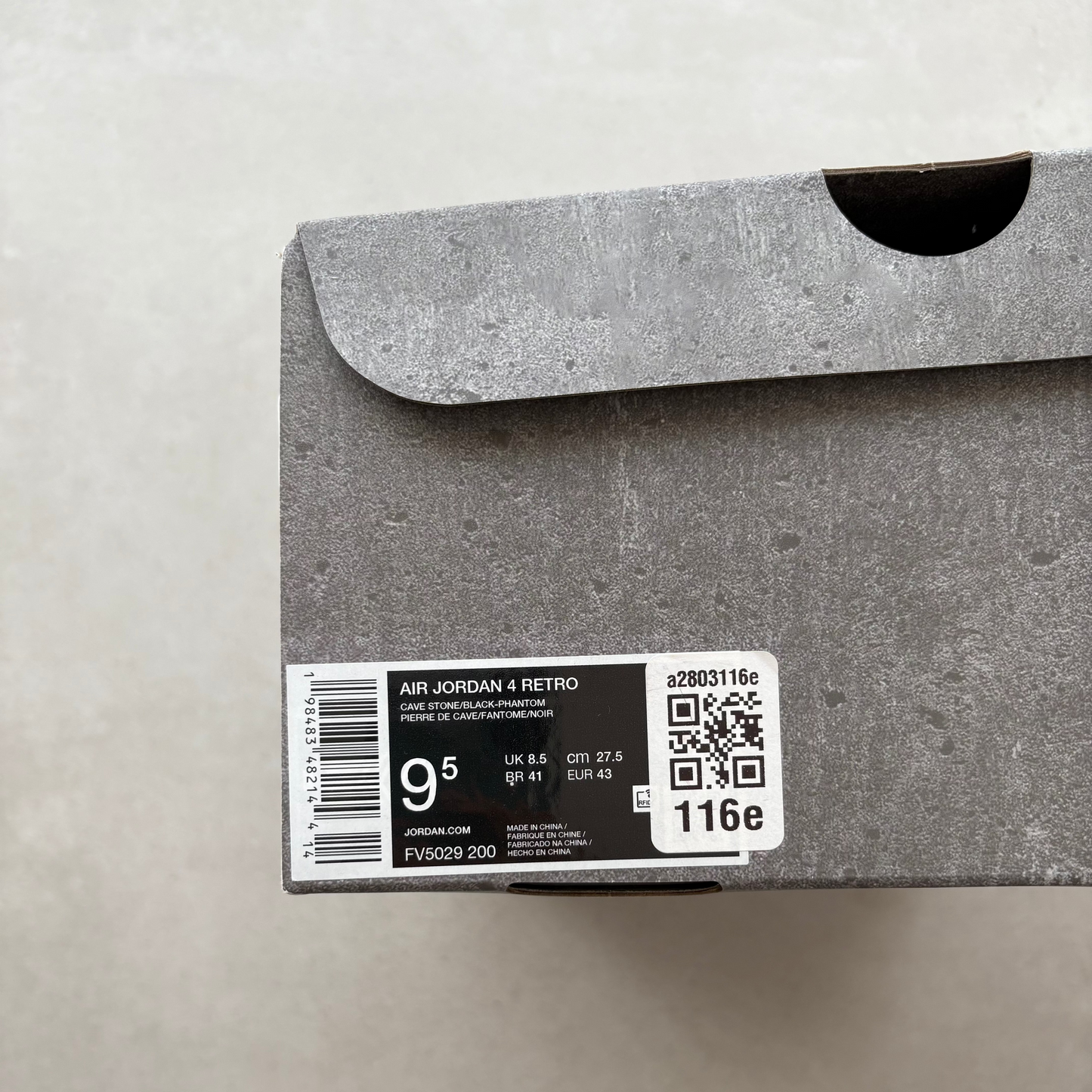 Air Jordan 4 Retro "Cave Stone" - UK 8.5