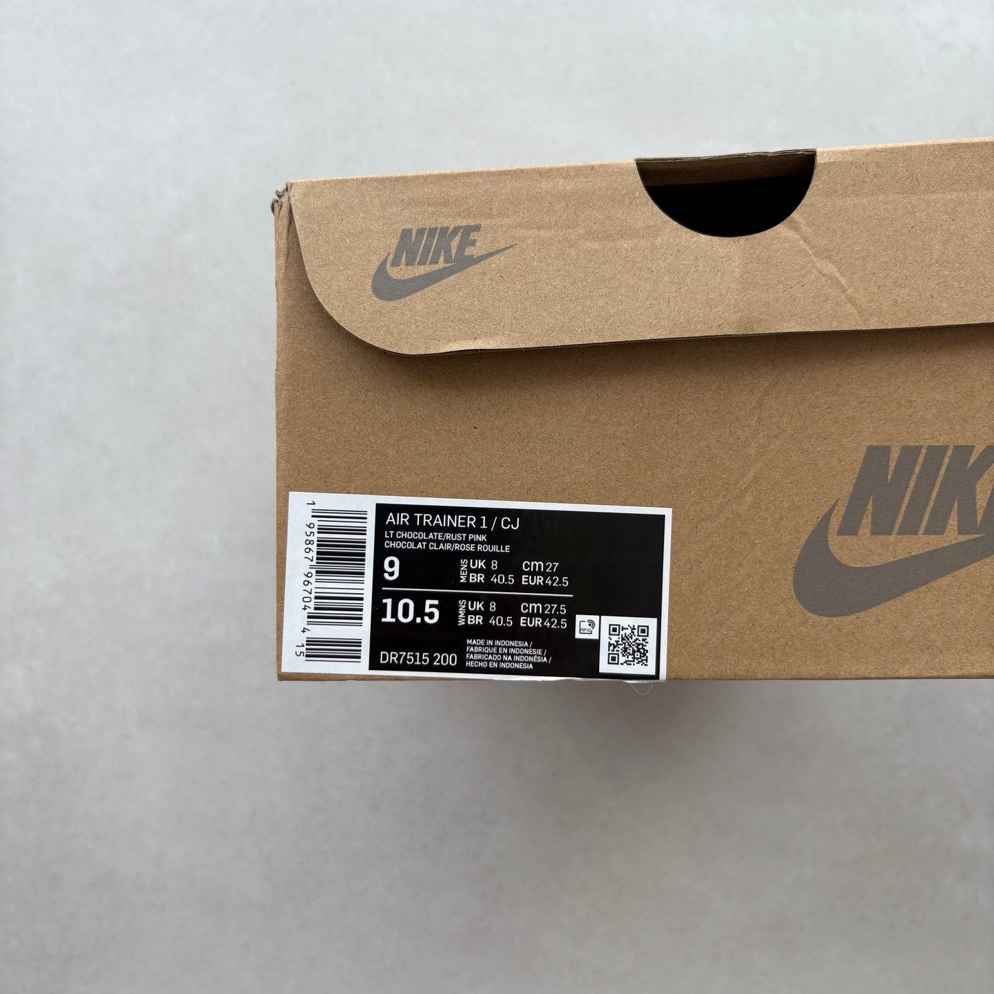 Nike Travis Scott x Air Trainer 1 SP 'Chocolate' - UK 8
