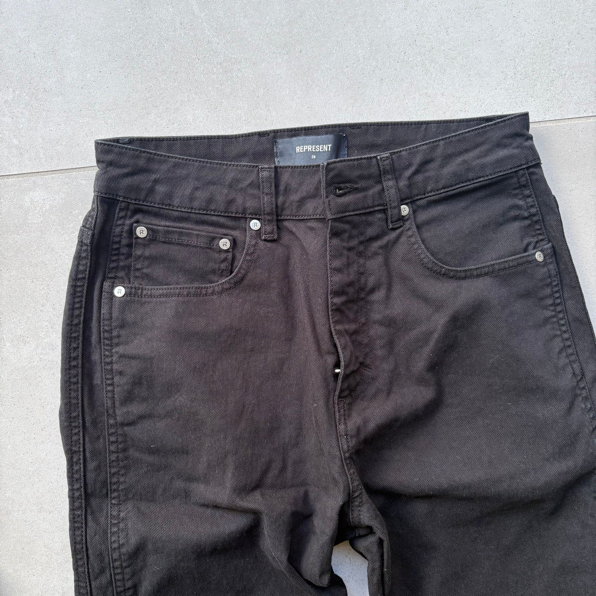 Represent 29” Black Skinny Jeans
