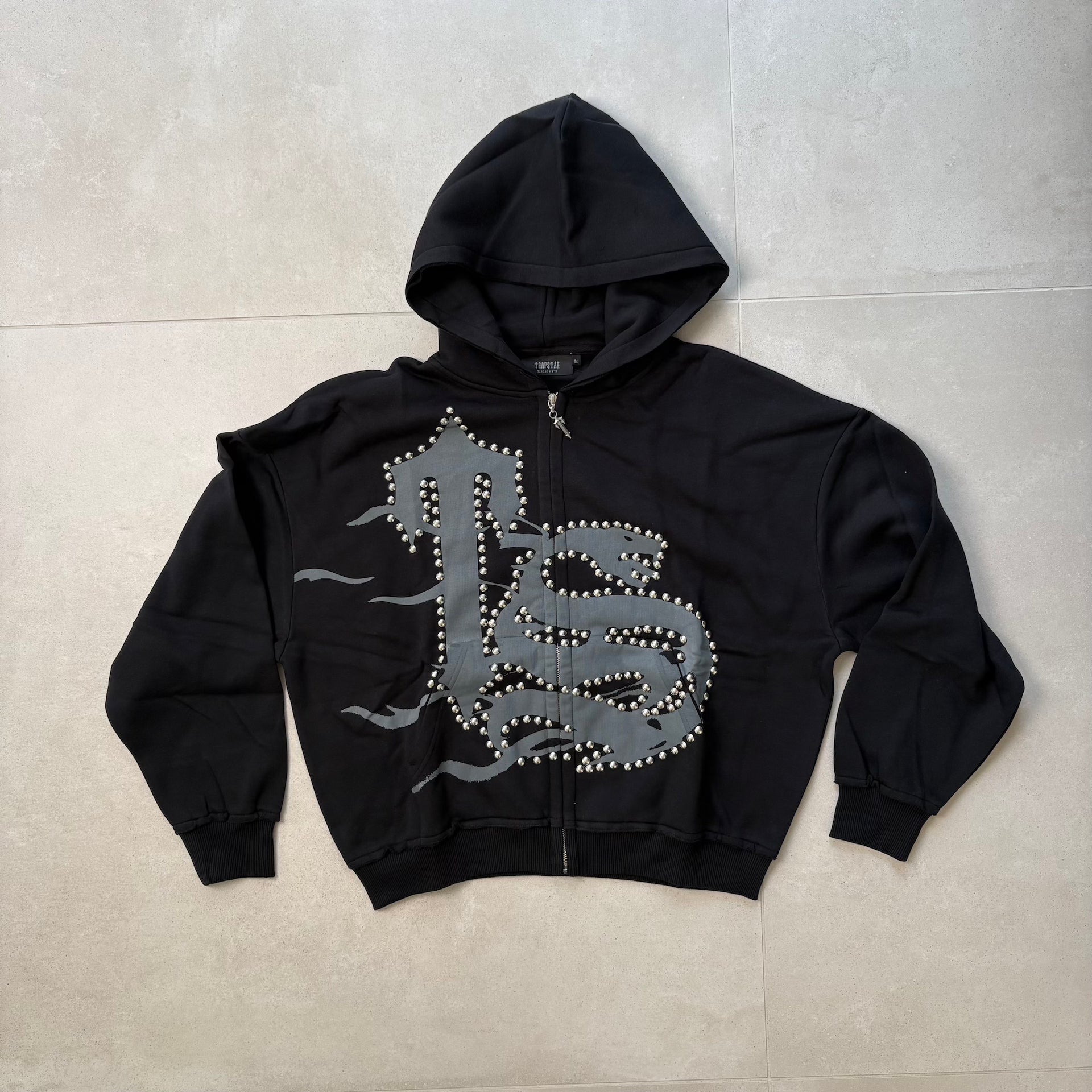 Trapstar Studded Zip Hoodie Black – Sneaky HQ
