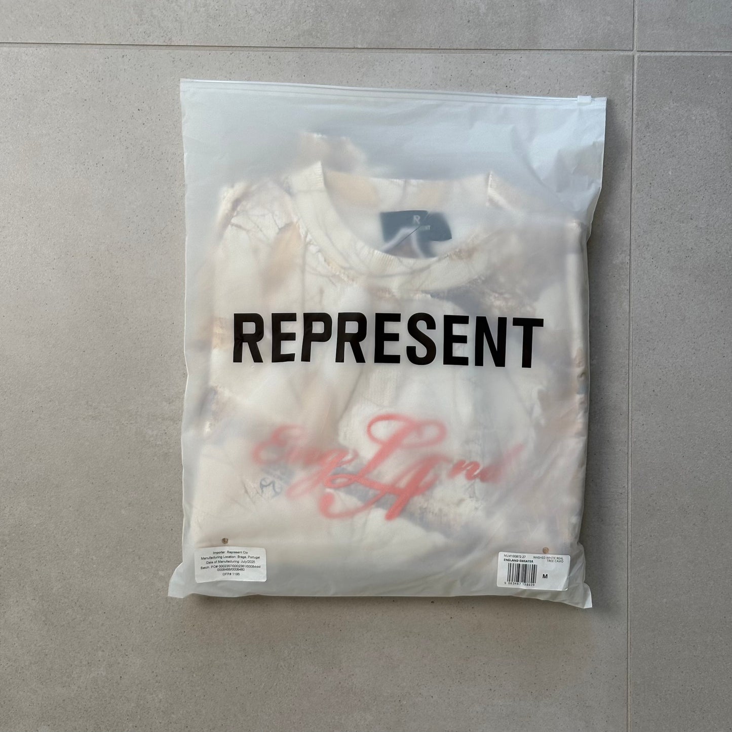 Represent EngLAnd Sweater - Washed White Realtree