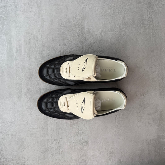 Terraincognita Ramble-01 sheepskin and high-gloss cowhide suede