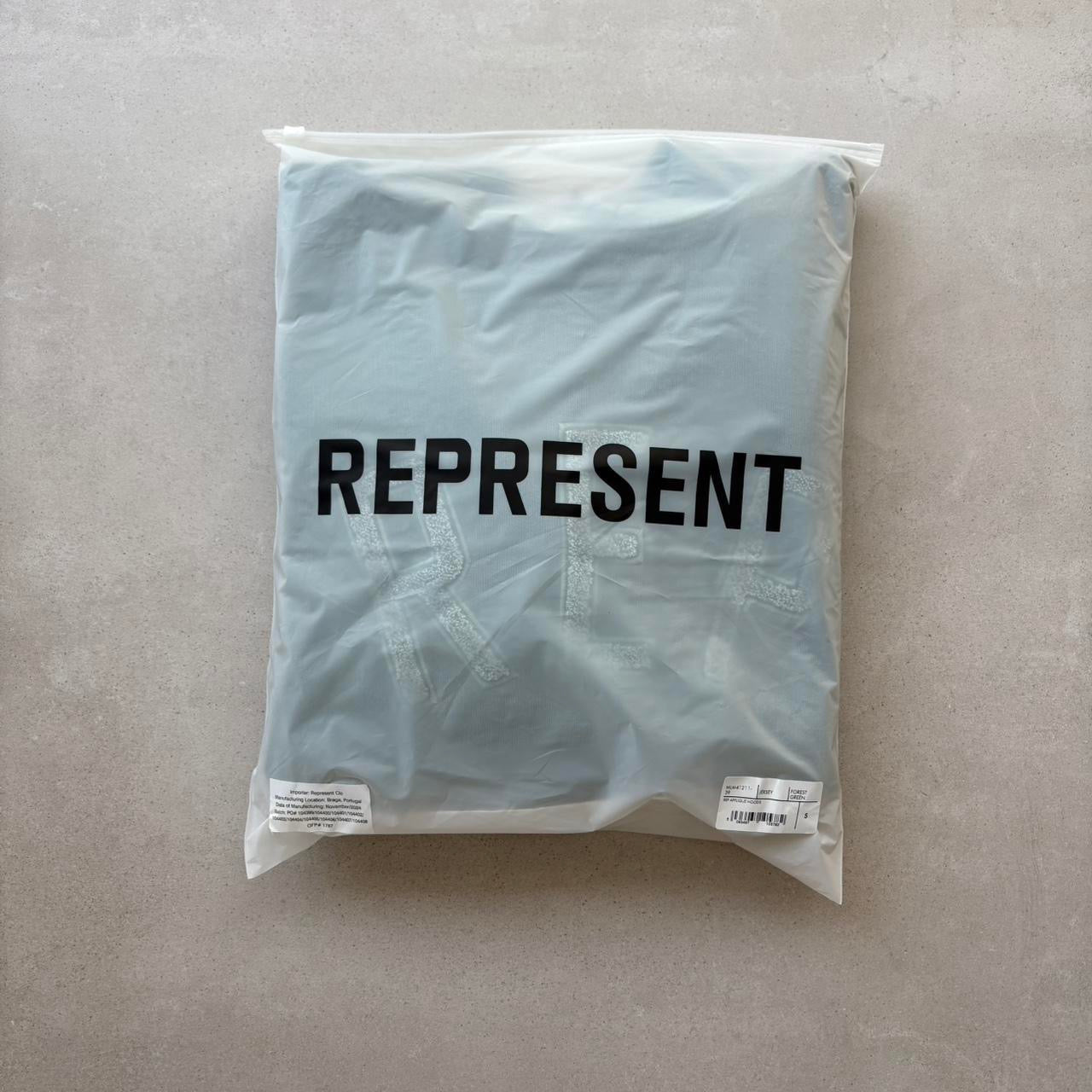 Represent Applique Hoodie / Forest Green