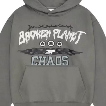 Broken Planet Chaos Hoodie Gunmetal Grey