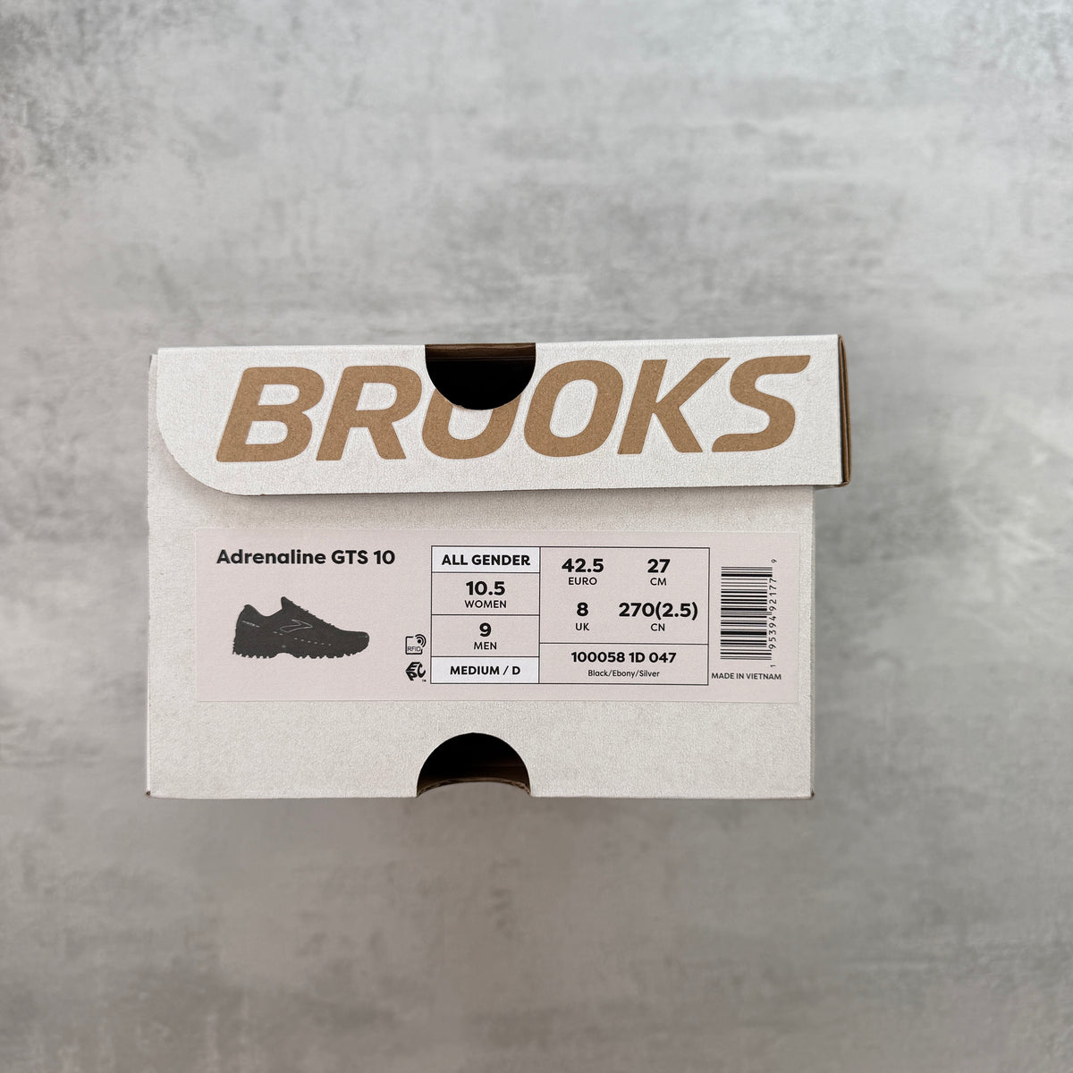 Brooks Adrenaline GTS 10 Black Ebony Silver