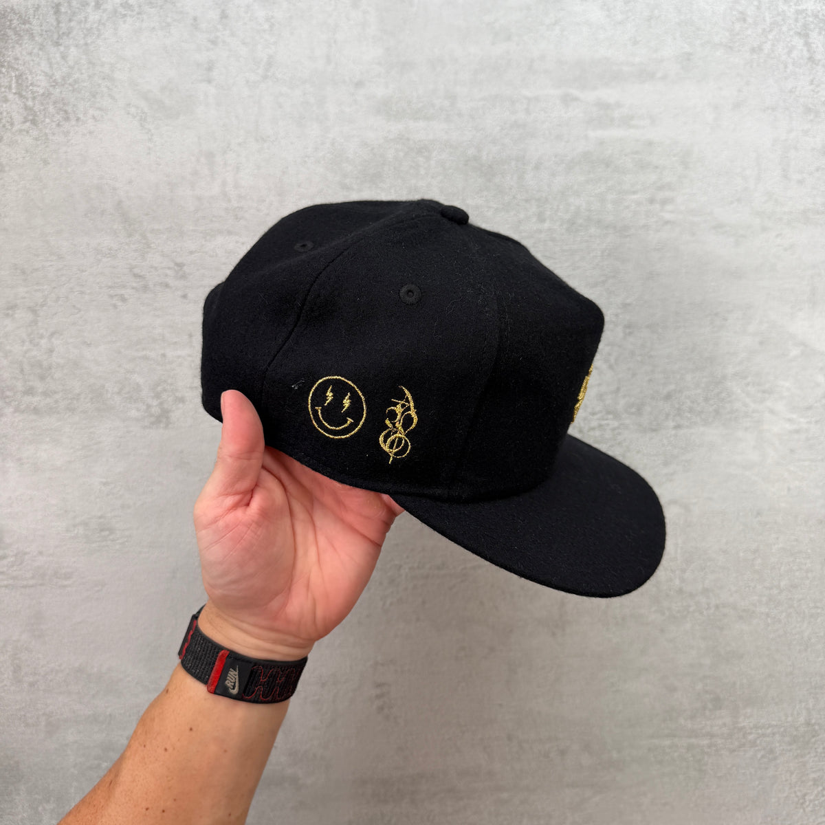 J Balvin New Era 1920 Omerta Black Gold Cap
