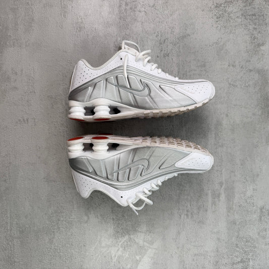 Nike Shox R4 White Metallic Silver