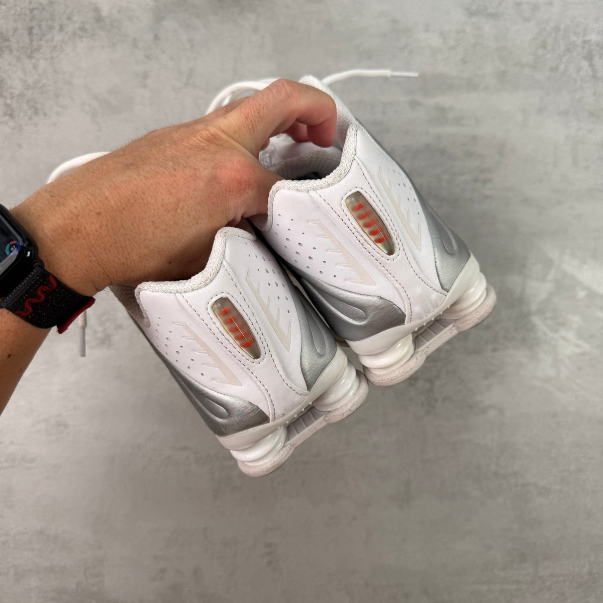 Nike Shox R4 White Metallic Silver