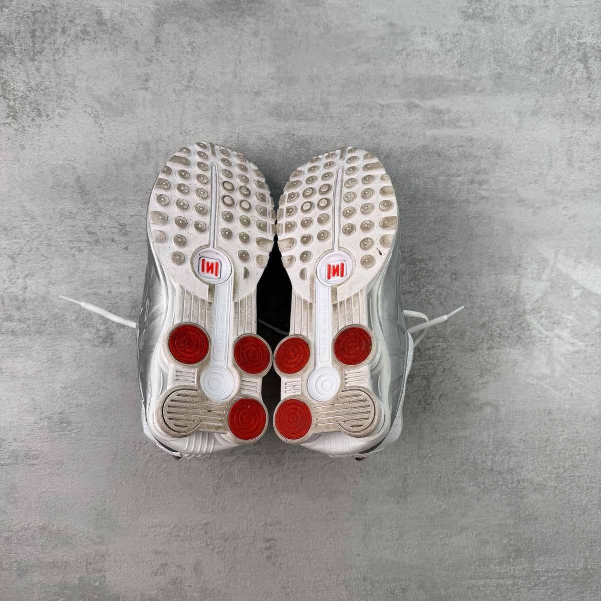 Nike Shox R4 White Metallic Silver