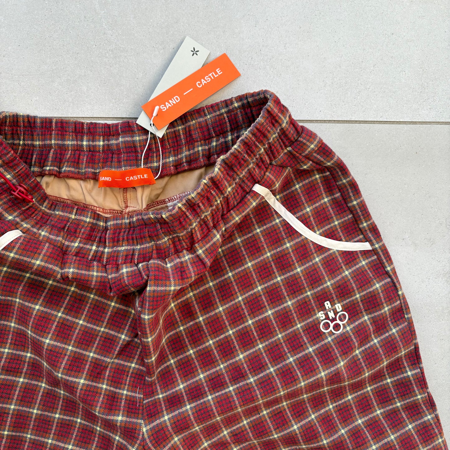 Sand Castle Atelier Plaid Pants - Red Plaid