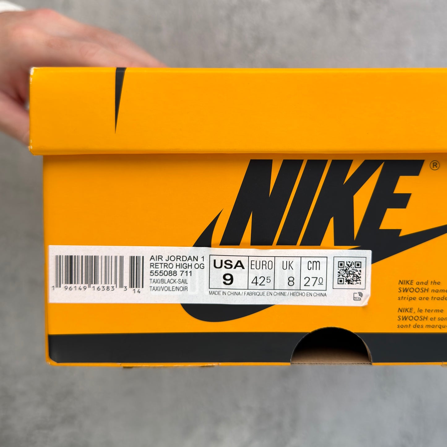 Air Jordan 1 Retro High OG “Taxi”