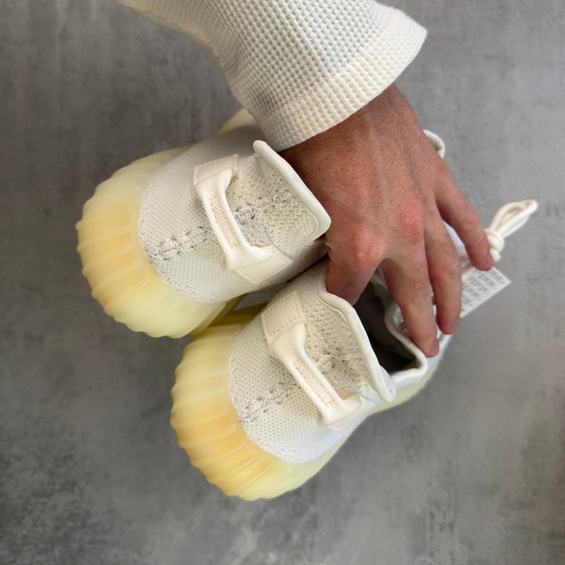 adidas gazelle silver green womens adidas Yeezy Boost 350 V2 Cream White Trainers main image 1