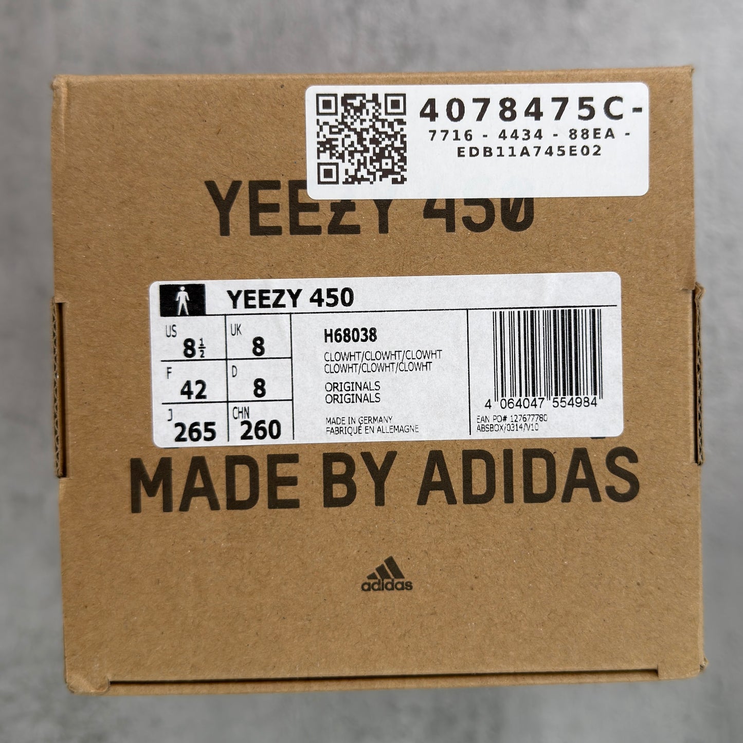 Adidas Yeezy 450 Cloud White