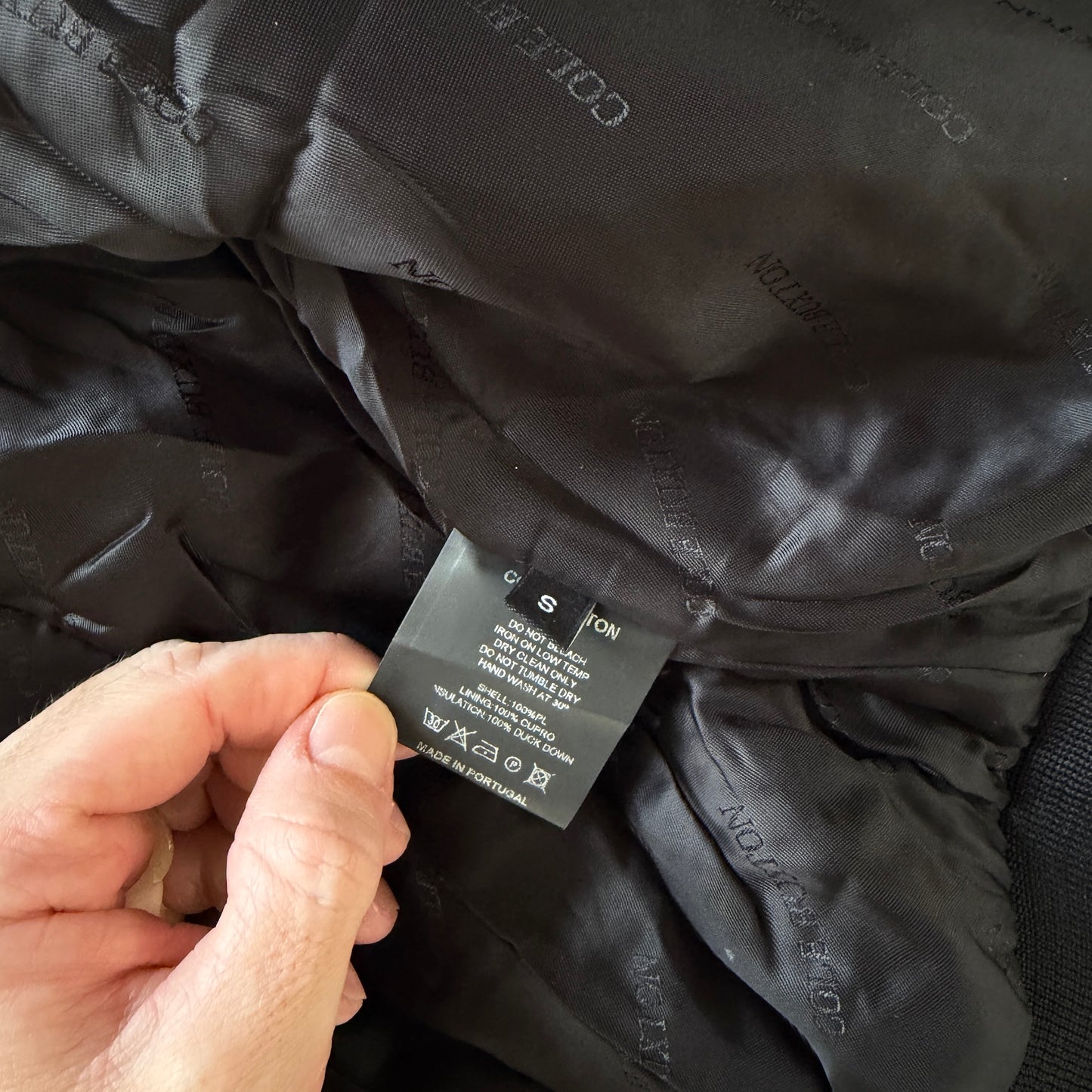 Cole Buxton Aluminium Crinkle Bomber Jacket 'Black'