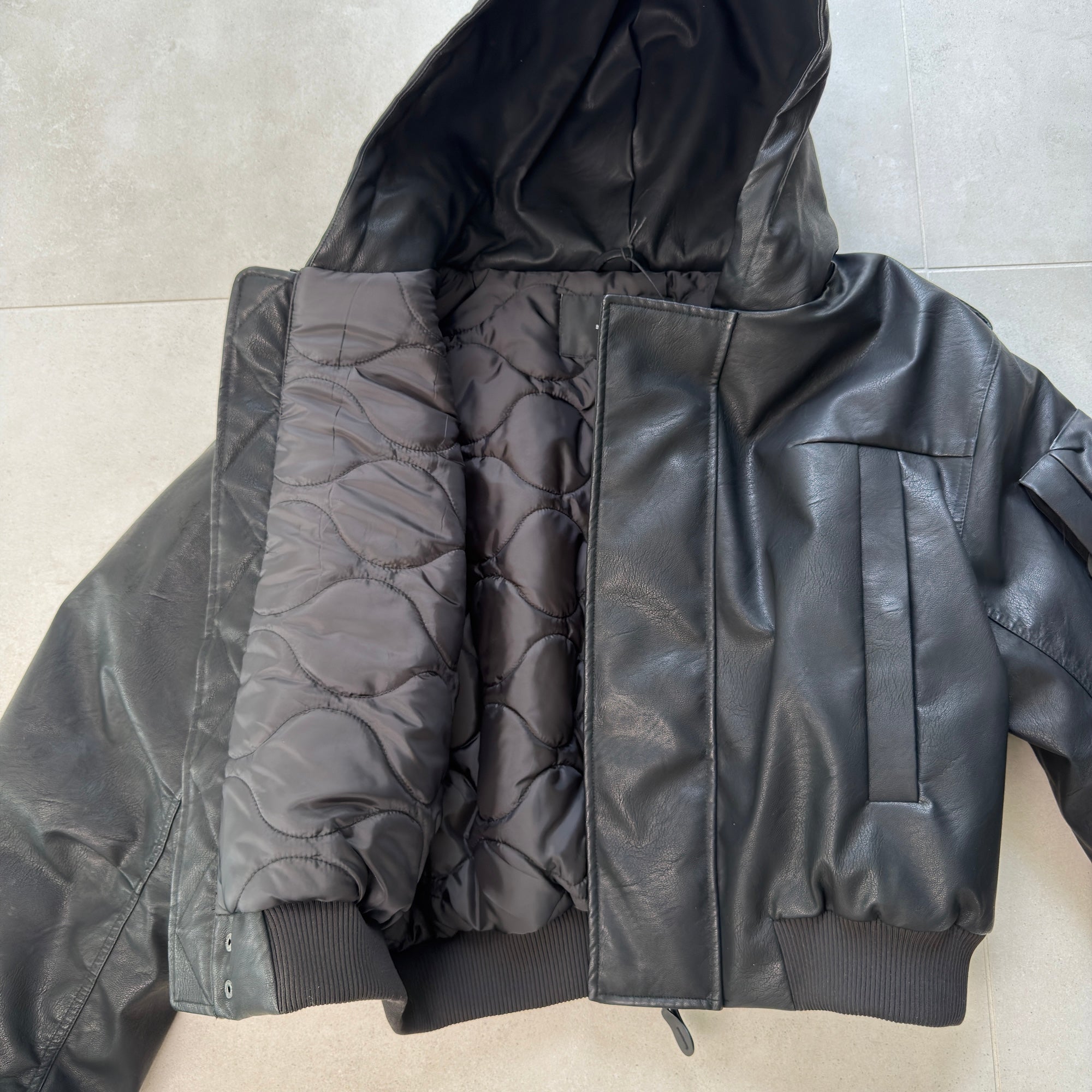 Entire Studios Hooded Leather Moto Bomber – Sneaky HQ