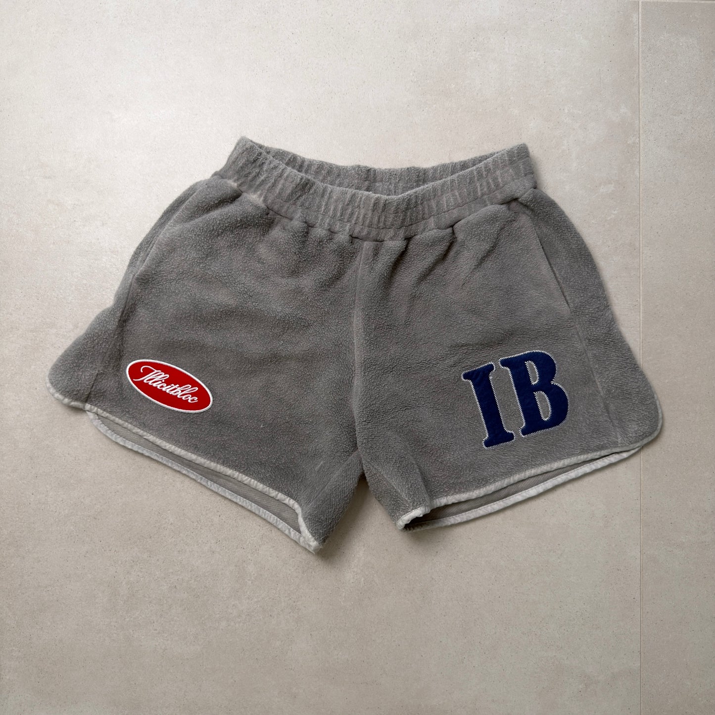 Illicit Bloc Sellout Teddyknit Sports Shorts - Powder Grey