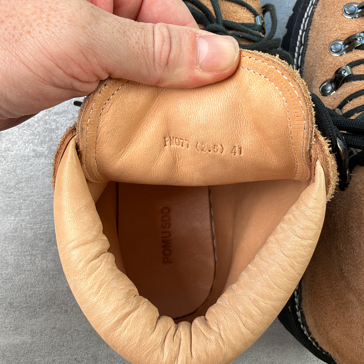 Pomidou Suede Hiking Boots Tan