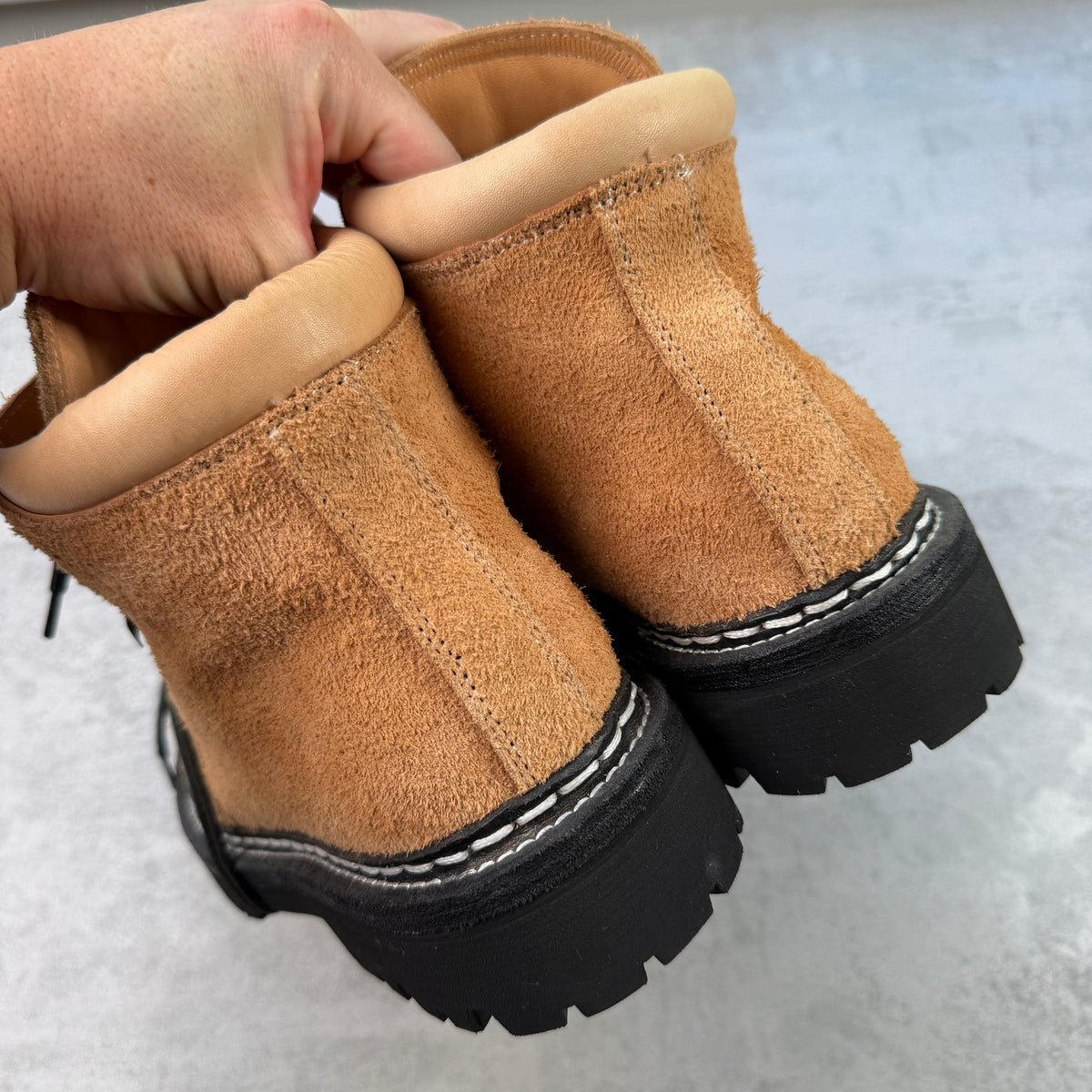 Pomidou Suede Hiking Boots Tan